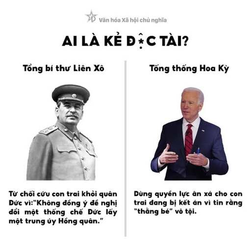 Who is the dictator? General Secretary of the Soviet Union Refused to save his son from the Germans because: "He did not agree to the proposal to exchange a German field marshal for a Red Army lieutenant." | President of the United States Used the power to pardon his convicted son because he believed the "boy" was innocent.
