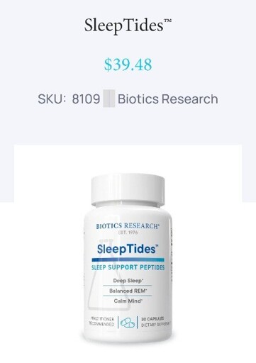 a bottle of SleepTides sleep aid pills