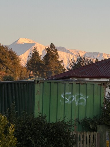 First light on the mountains