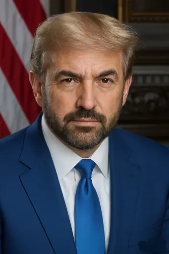 An AI face merge of Zohran Mamdani and Donald Trump. Bless ye who cannot see and must rely on a screen reader, for thou art spared the curse of gazing upon this unholy visage.